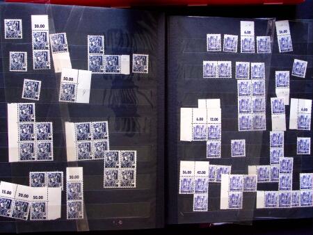 1947 SAAR I issue: Mint duplication in two stockbooks,