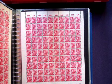 1947 SAAR I issue: Mint duplication in two stockbooks,