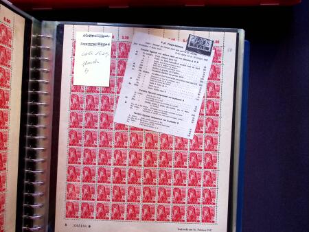 1947 SAAR I issue: Mint duplication in two stockbooks,