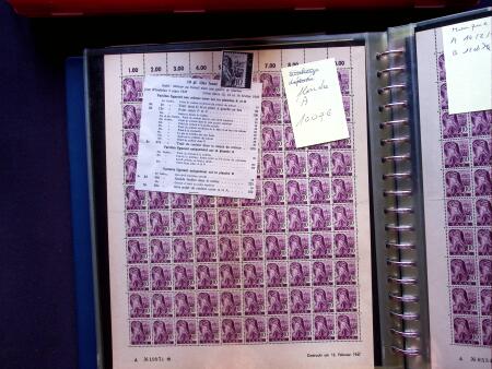 1947 SAAR I issue: Mint duplication in two stockbooks,