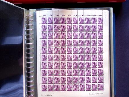 1947 SAAR I issue: Mint duplication in two stockbooks,