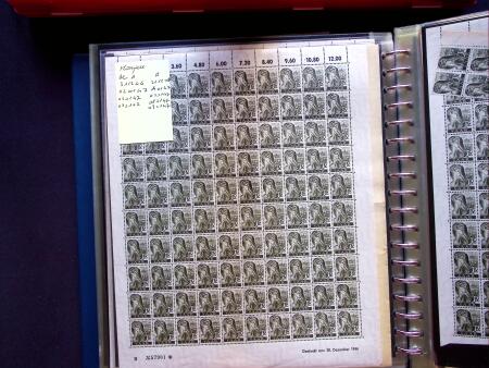 1947 SAAR I issue: Mint duplication in two stockbooks,