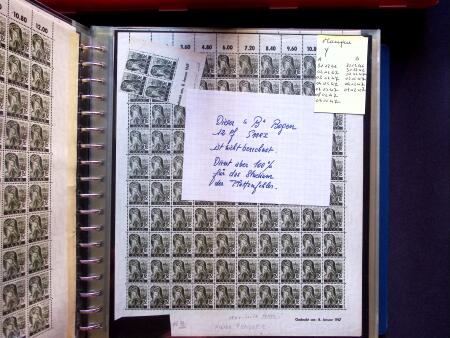1947 SAAR I issue: Mint duplication in two stockbooks,