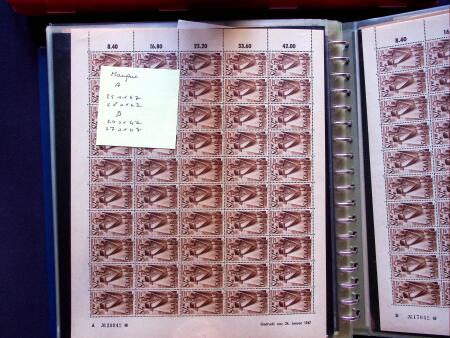 1947 SAAR I issue: Mint duplication in two stockbooks,