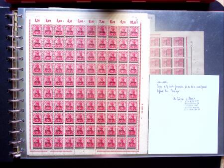 1920, First issues, plates I and II, important holding