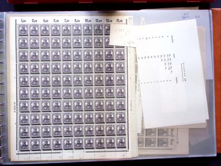 1920, First issues, plates I and II, important holding