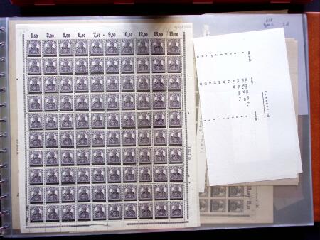 1920, First issues, plates I and II, important holding