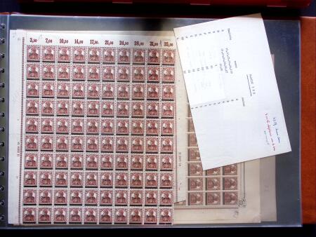 1920, First issues, plates I and II, important holding