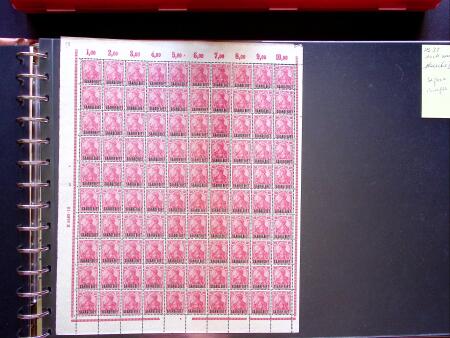 1920 SAARGEBIET overint issues, lot of 19 never hinged
