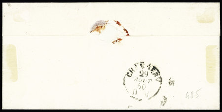N°14 OBL CAD Sarde "Bonnevile" (1860) sur lettre. TB