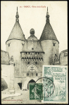 N°137 OBL CAD "Nancy kermesse" (1913) sur carte postale avec vignette verte de la kermesse. Rare et TB