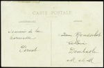 N°137 OBL CAD "Nancy kermesse" (1913) sur carte postale avec vignette verte de la kermesse. Rare et TB