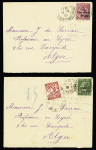 Caisse d'amortissement. N°246 - 249 - 250 - 253 - 254 répartis sur 4 lettres OBL Bordeaux pour Alger. TB
