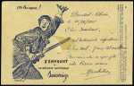 CPFM avec CAD "tresor et postes 601B" (dec 1918 Palestine) pour Nice avec CAD de transit Deurt-Yol (Cilicie). RR et TB