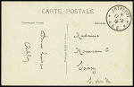 CP en franchise avec CAD "Entrepot 4 AAO" (1919 - Fetesci). TB