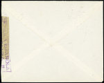 Espagne n°508 OBL Barcelona (mars 1938) sur lettre censurée à en-tête "Organizacion telefonica obrera espanola comité ejecutivo nacional". TB