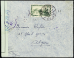Levant n°49 OBL CAD à pont "poste aux armées FFL BCM1" (1943) sur lettre censurée pour Alger. TB