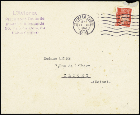 OCCUPATION ALLEMANDE EN FRANCE 1940 - 1944 N°514 perforé