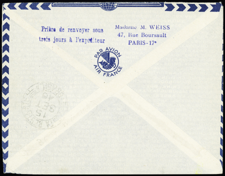 12.9.1946 Paris - Rio, 1er service bi-hebdomadaire (M551)lettre avec signature de Dabry, TB.12.9.1946. Paris - Rio, 1er service bi-hebdomadaire (M551)lettre avec signature de Dabry, TB.12.9.1946. Paris - Rio, 1er serv