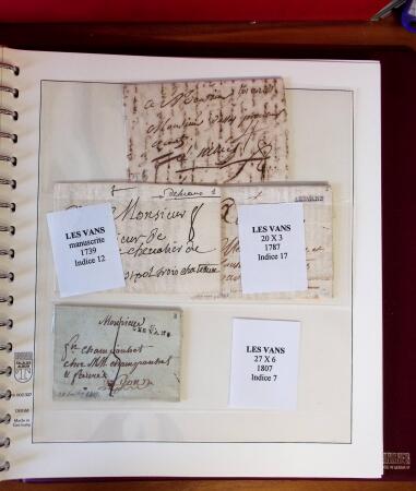 1745-1899, Belle collection en 9 albums de lettres