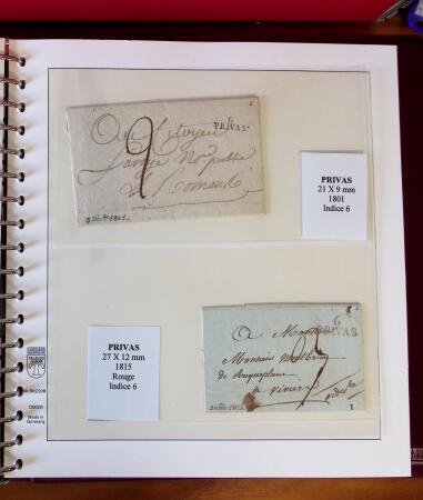 1745-1899, Belle collection en 9 albums de lettres