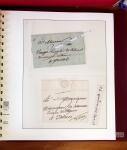 1745-1899, Belle collection en 9 albums de lettres