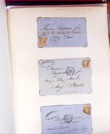 PARIS 1853-1914, Etude ancienne d'oblitérations de