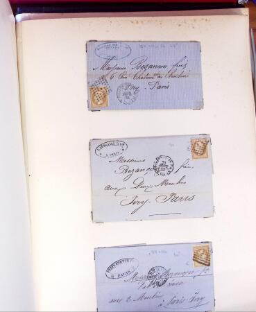 PARIS 1853-1914, Etude ancienne d'oblitérations de