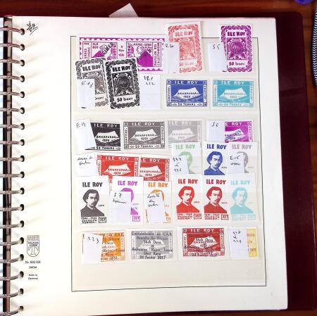 1964-77, ILE ROY, Collection d'obl. et de sg de tous