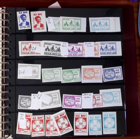 1964-77, ILE ROY, Collection d'obl. et de sg de tous