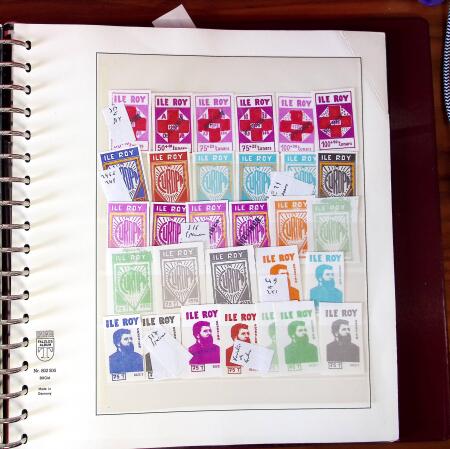 1964-77, ILE ROY, Collection d'obl. et de sg de tous