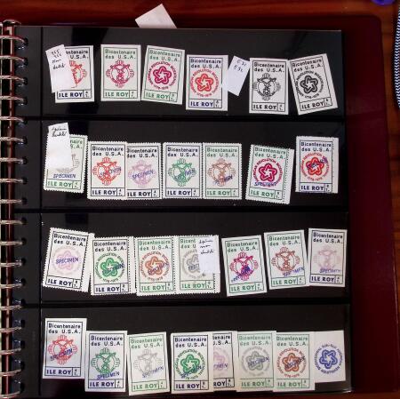 1964-77, ILE ROY, Collection d'obl. et de sg de tous