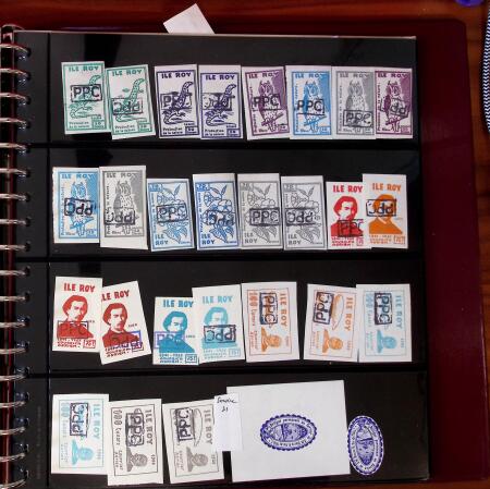 1964-77, ILE ROY, Collection d'obl. et de sg de tous