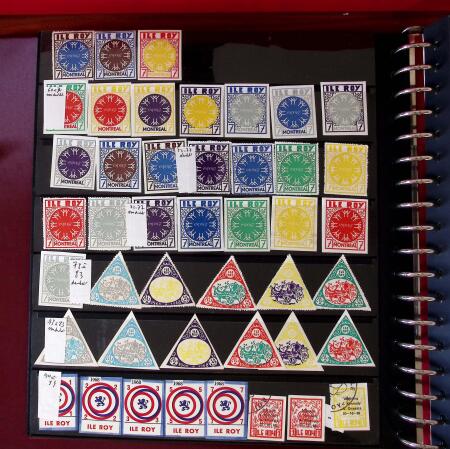 1964-77, ILE ROY, Collection d'obl. et de sg de tous