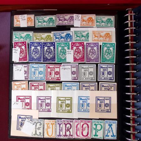 1964-77, ILE ROY, Collection d'obl. et de sg de tous