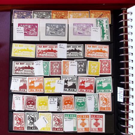 1964-77, ILE ROY, Collection d'obl. et de sg de tous
