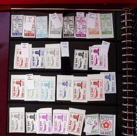 1964-77, ILE ROY, Collection d'obl. et de sg de tous