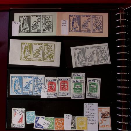 1964-77, ILE ROY, Collection d'obl. et de sg de tous
