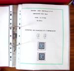 Etude sur le n°14, montée sur page, 170 timbres et