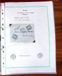 Etude sur le n°14, montée sur page, 170 timbres et