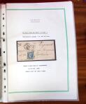 Etude sur le n°14, montée sur page, 170 timbres et