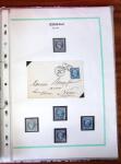 Etude sur le n°14, montée sur page, 170 timbres et