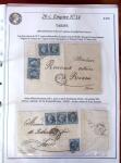 Etude sur le n°14, montée sur page, 170 timbres et