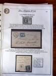 Etude sur le n°14, montée sur page, 170 timbres et