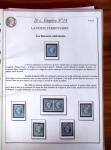 Etude sur le n°14, montée sur page, 170 timbres et