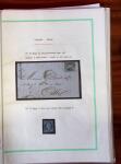 Etude sur le n°14, montée sur page, 170 timbres et