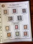 Etude sur le n°14, montée sur page, 170 timbres et