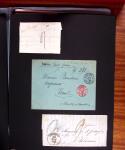 1813-1890, Sélection de lettres sur pages dont collection