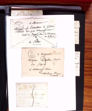 1813-1890, Sélection de lettres sur pages dont collection