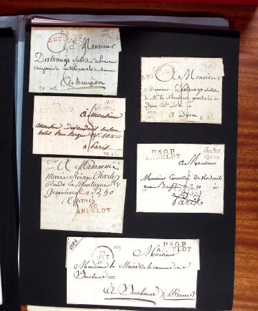 1813-1890, Sélection de lettres sur pages dont collection